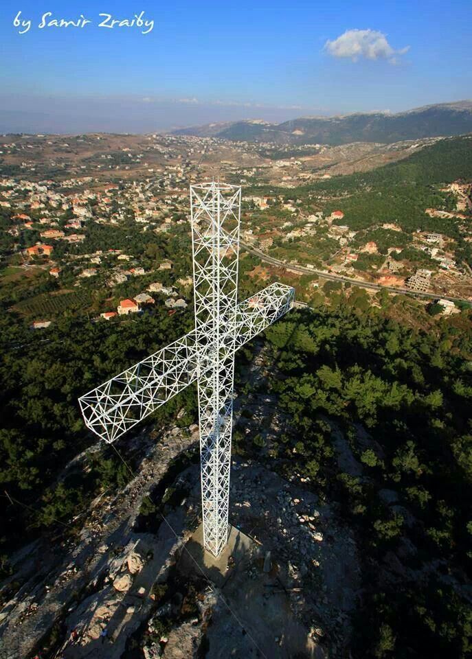 Aerial panoramic view of Kobayat and its surrounding valleys