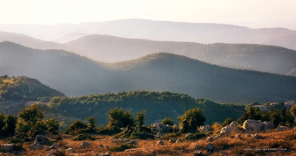Sunrise over the mountains around Kobayat, Akkar