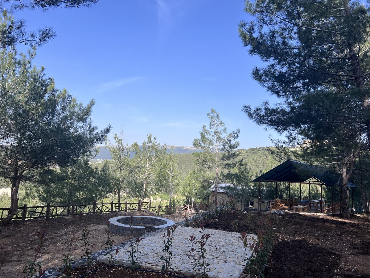 Patio Fire Pit And Shelter Wide