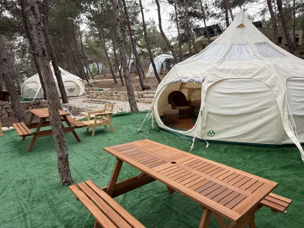Lotus Belle tent — cozy setup