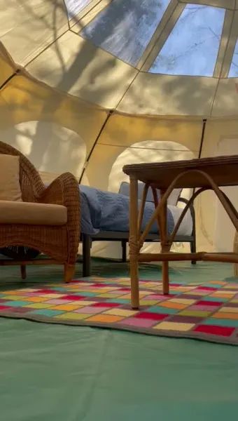 Lotus Belle tent video tour — interior tour