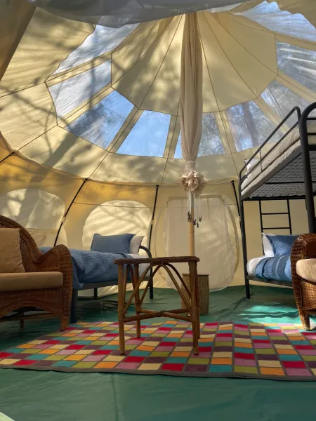 Lotus Belle tent — morning 2